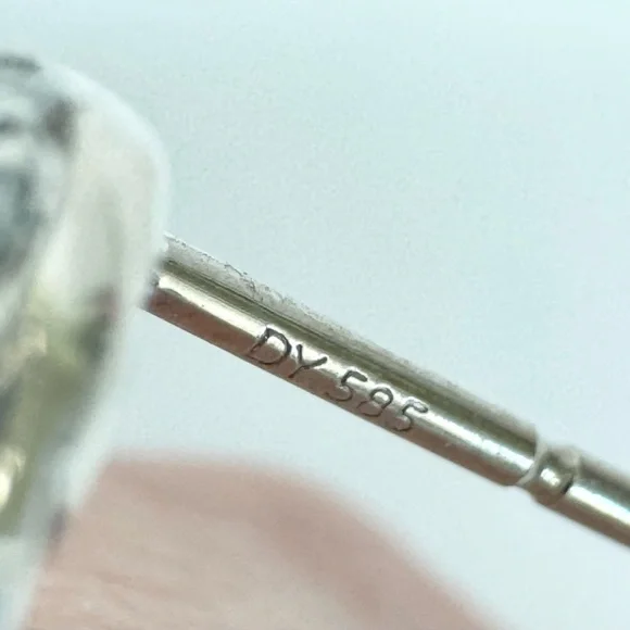 David Yurman Diamond Cushion Dangle Drop Box Chains Tassel Earrings .925/14K - Picture 7 of 8